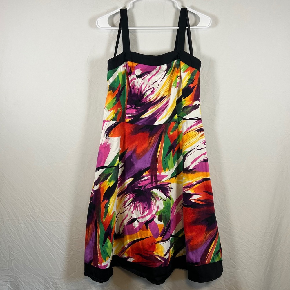 I.N. Studio Women 16 Floral Dress and Bolero Jacket Set Black Multi 2 Piece - Picture 3 of 7